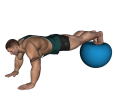 Push Up - Feet On Ball Wide Grip